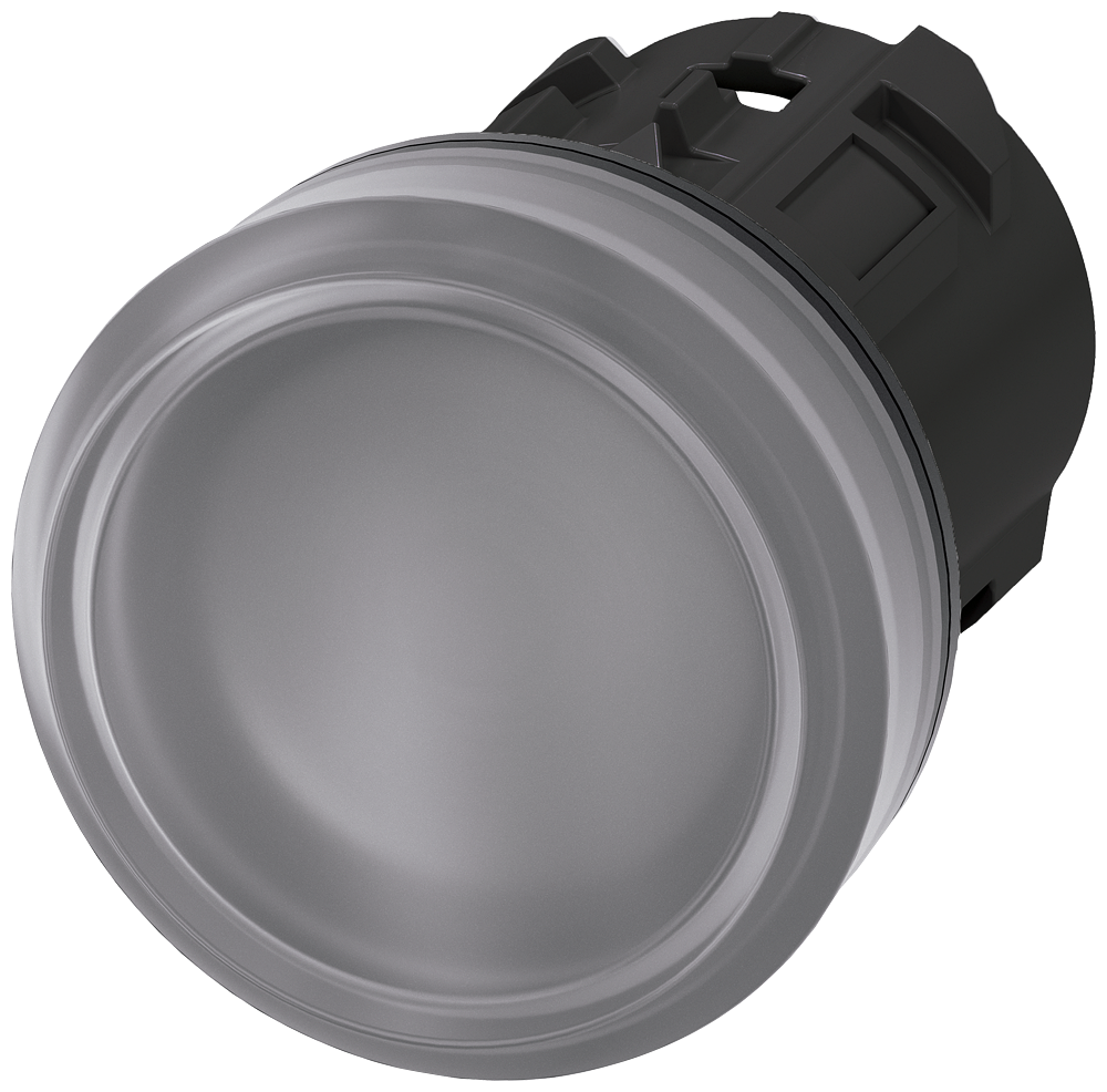 Siemens SIRIUS Indicator lights, 22 mm, round, plastic, clear, lens, smooth (3SU1001-6AA70-0AA0)