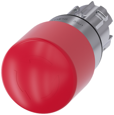 Siemens 3SU1050-1GB20-0AA0 SIRIUS ACT Emergency-Stop Mushroom Pushbutton, 22 mm, Metal, Red