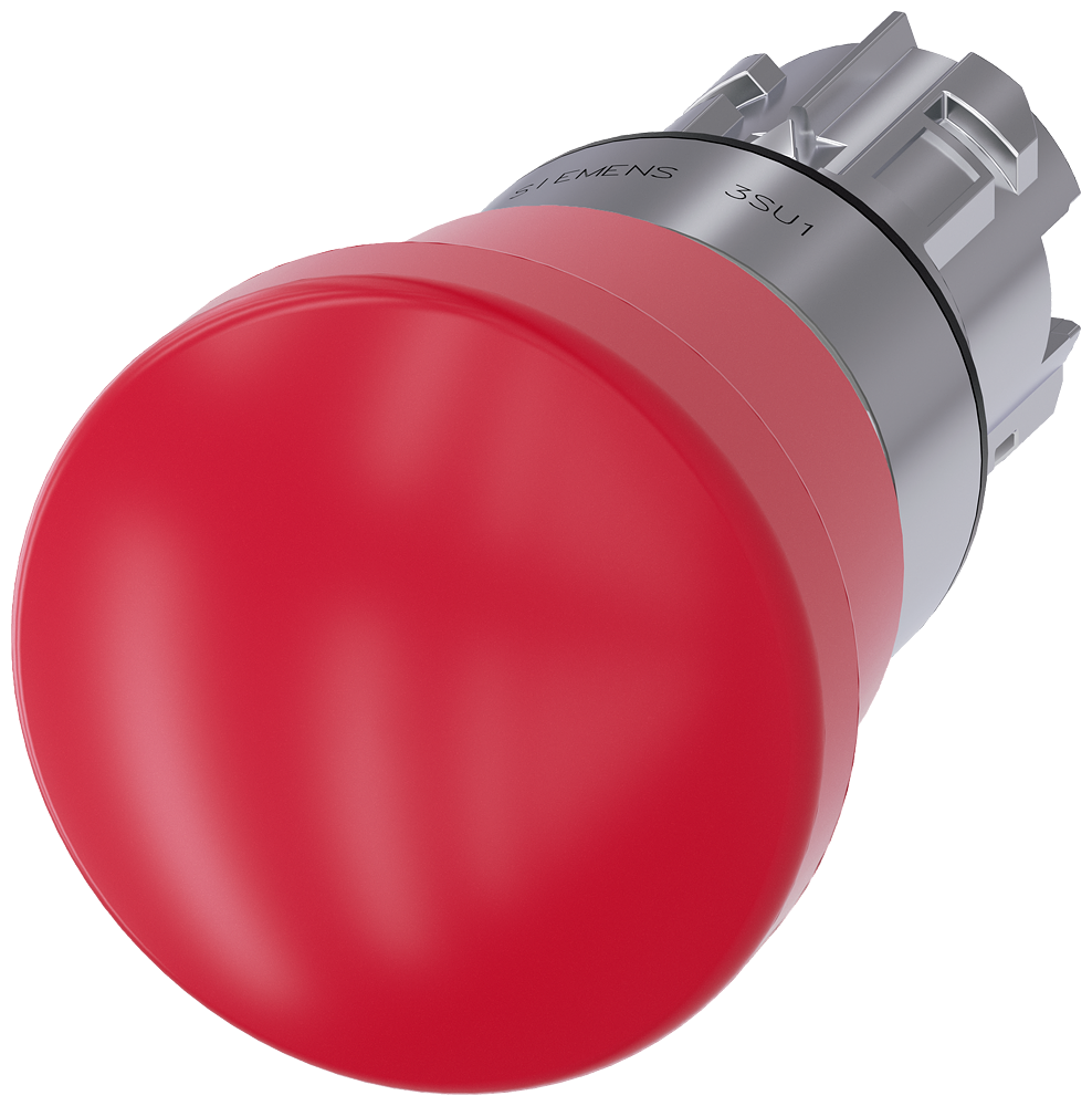 Siemens 3SU1050-1HA20-0AA0 SIRIUS ACT Emergency-Stop Mushroom 40 mm Metal Pull-to-Release