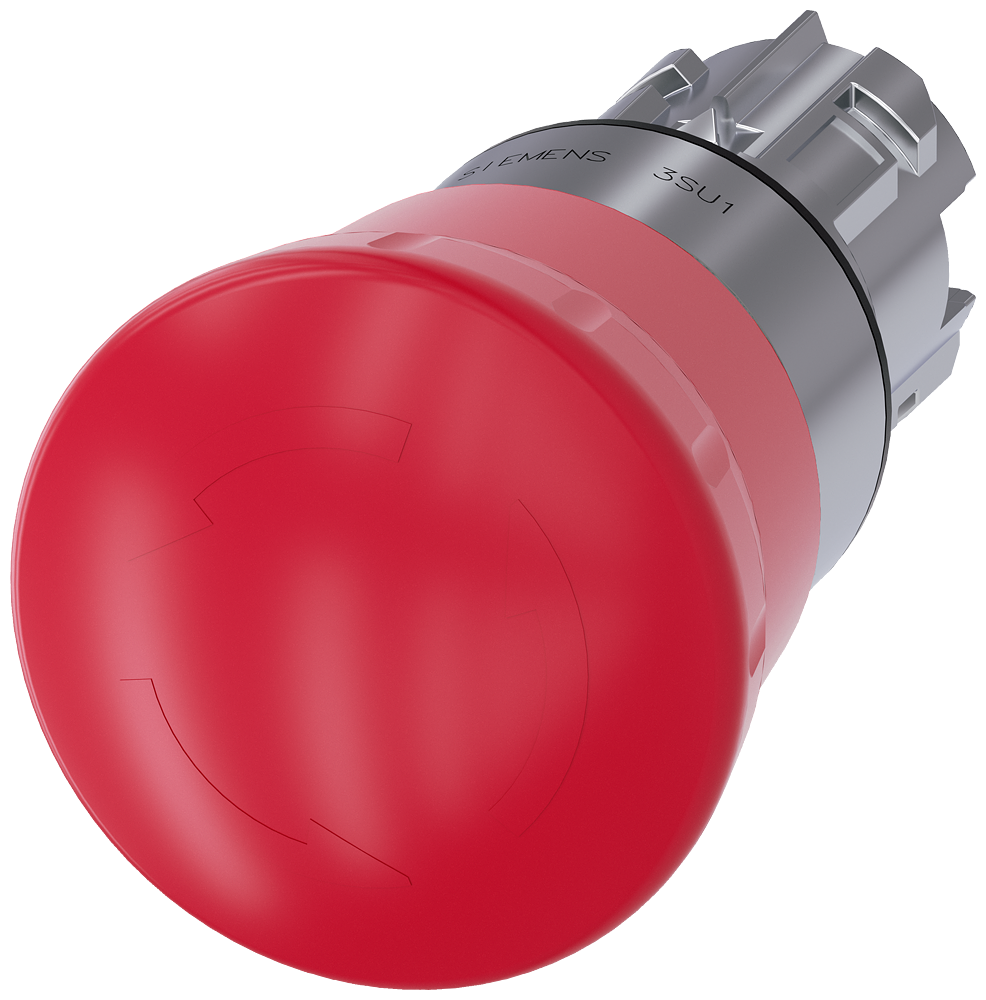 Siemens SIRIUS ACT 3SU1050-1HB20-0AA0 Emergency Stop Mushroom Pushbutton 22mm 40mm Red