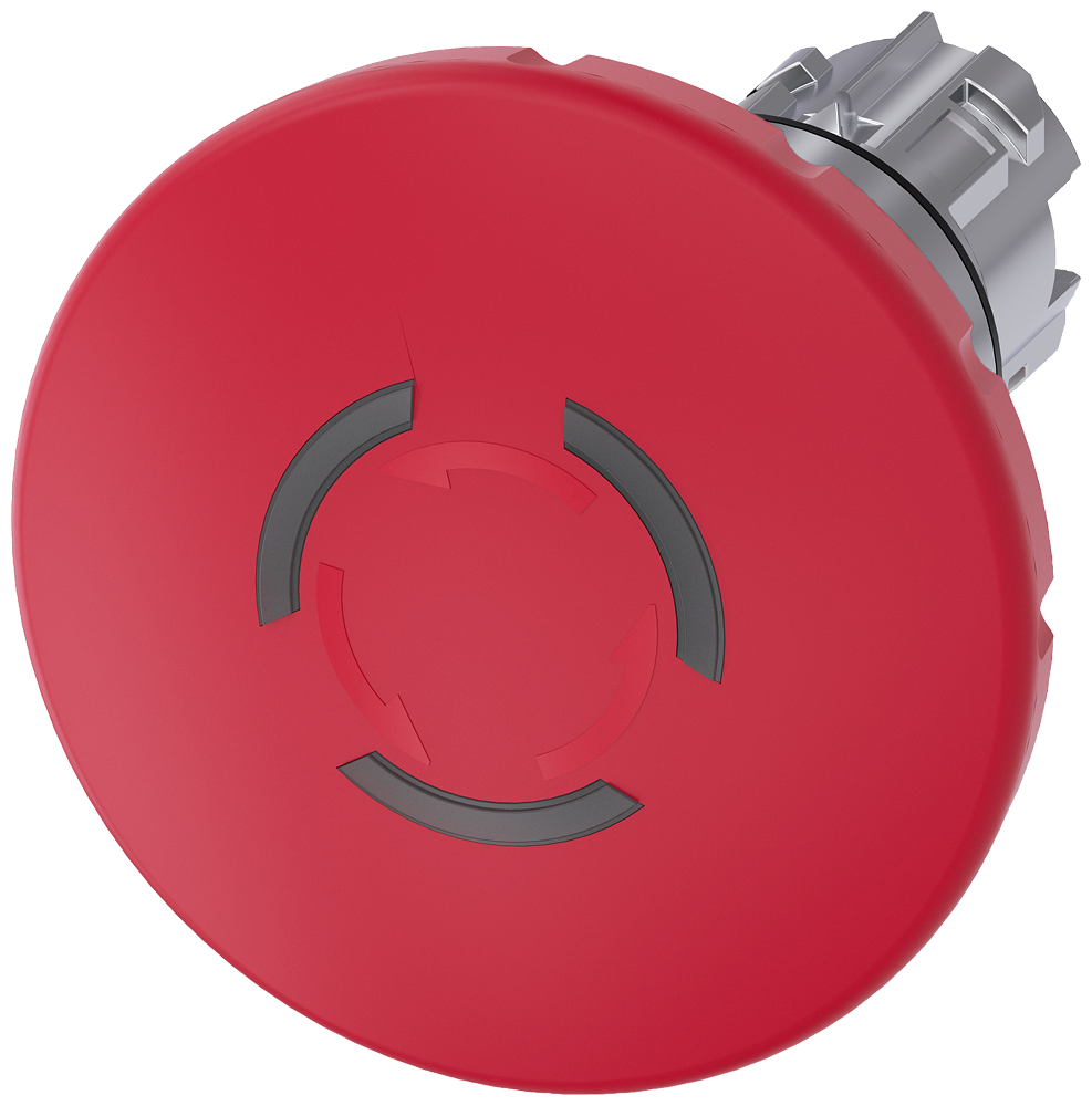 Siemens SIRIUS ACT 3SU1051-1JB20-0AA0 emergency stop mushroom pushbutton, 22 mm metal