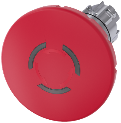 Siemens SIRIUS ACT 3SU1051-1JB20-0AA0 emergency stop mushroom pushbutton, 22 mm metal