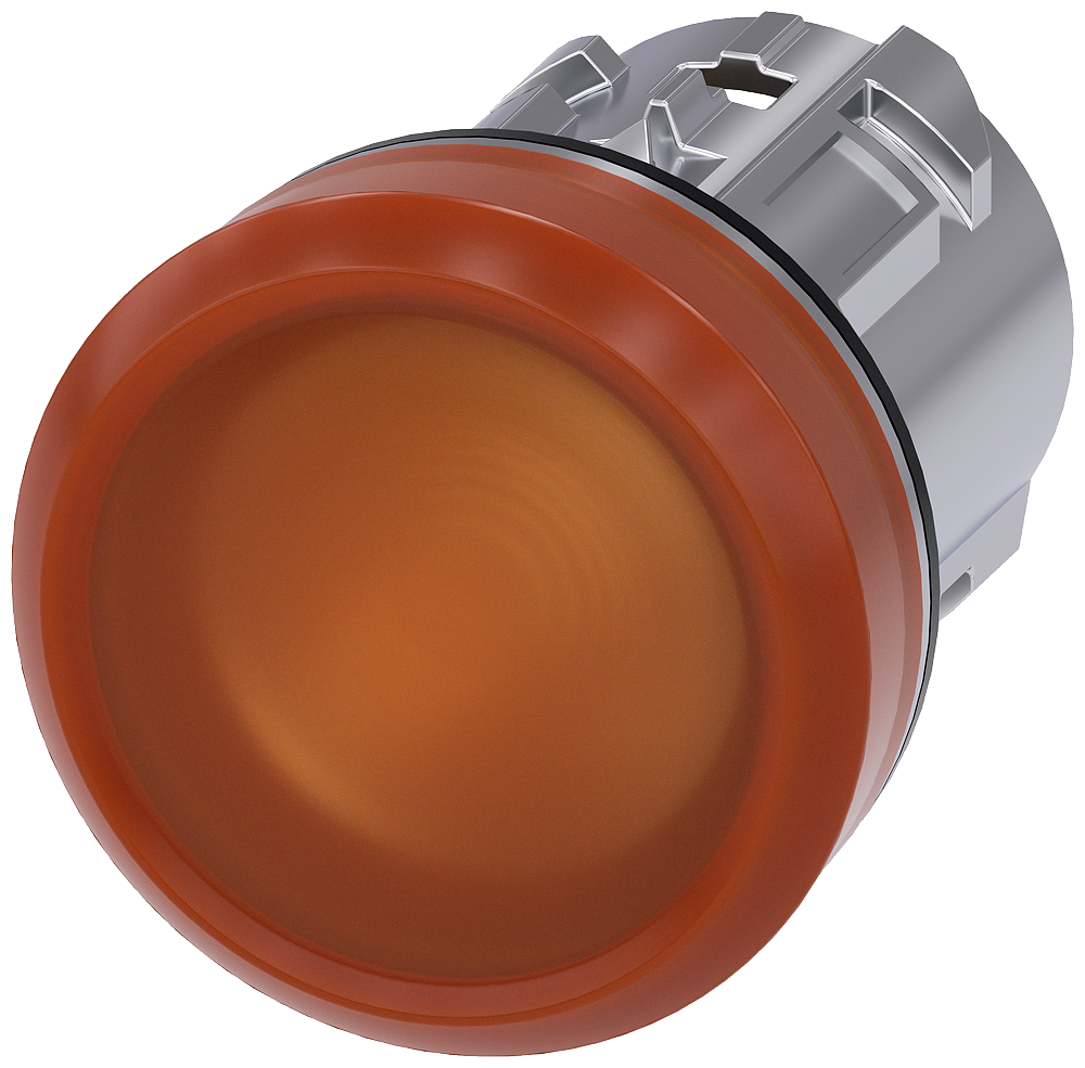 Siemens SIRIUS ACT Indicator lights, 22 mm, round, metal, shiny, amber, lens, smooth (3SU1051-6AA00-0AA0)