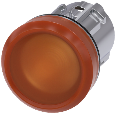 Siemens SIRIUS ACT Indicator lights, 22 mm, round, metal, shiny, amber, lens, smooth