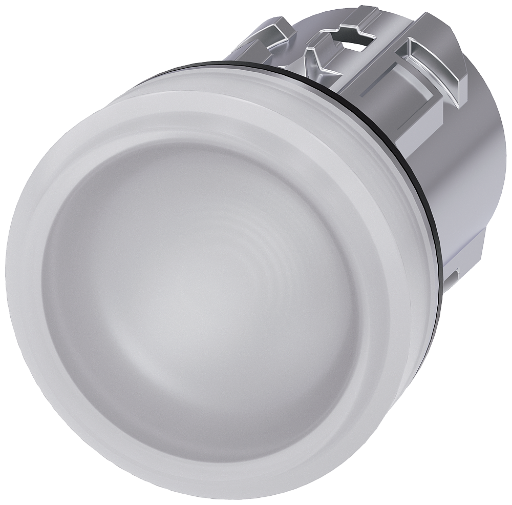 Siemens SIRIUS Indicator lights, 22 mm, round, metal, shiny, white, lens, smooth (3SU1051-6AA60-0AA0)