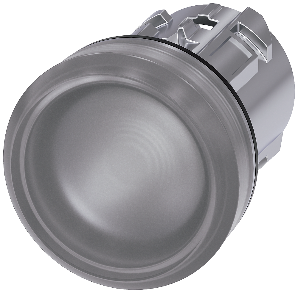Siemens SIRIUS Indicator lights, 22 mm, round, metal, shiny, clear, lens, smooth (3SU1051-6AA70-0AA0)