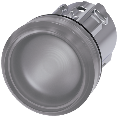 Siemens SIRIUS Indicator lights, 22 mm, round, metal, shiny, clear, lens, smooth