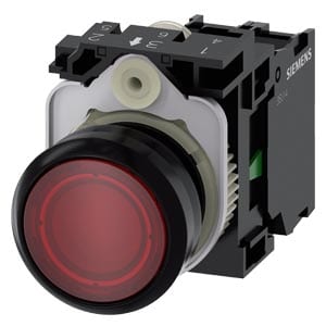 Siemens pushbutton red flat 22mm 1NC