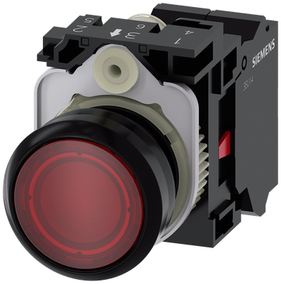 Siemens SIRIUS ACT 3SU1102-0AB20-3CA0 Illuminated Pushbutton 22 mm Red 1 NC