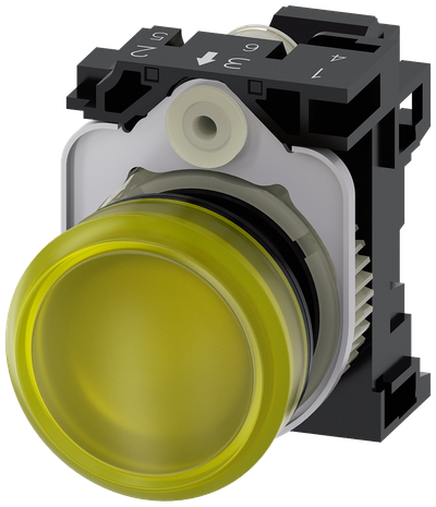 Siemens SIRIUS ACT Indicator Light 22 mm Yellow 24 V AC/DC