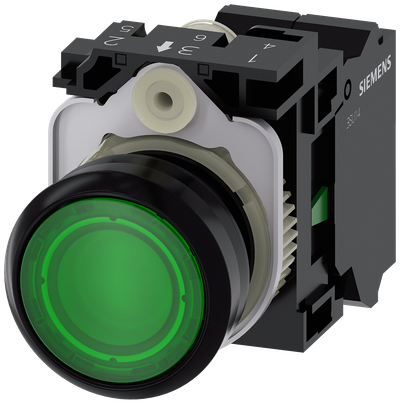 Siemens SIRIUS ACT 3SU1106-0AB40-3BA0 Illuminated Pushbutton 22 mm Green 1 NO