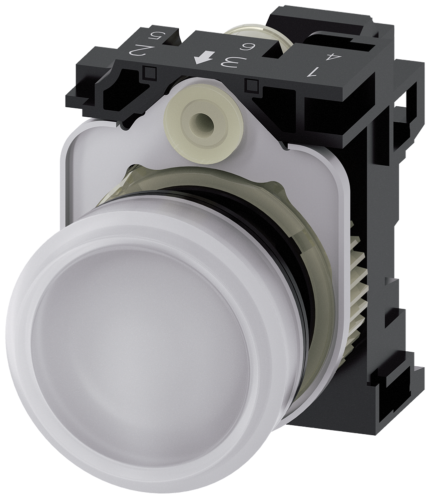 Siemens SIRIUS 22 mm White Indicator Light 230 V AC (3SU1106-6AA60-3AA0)
