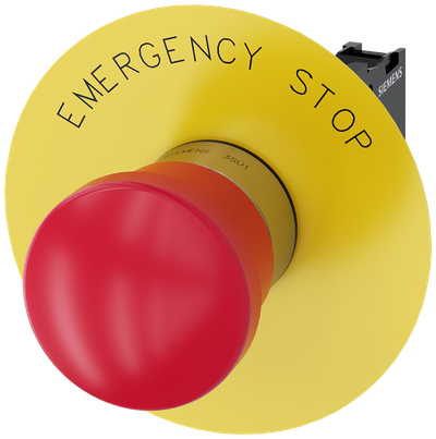 Siemens 3SU1150-1HA20-1CG0 SIRIUS ACT Emergency Stop 22 mm Metal 40 mm Red