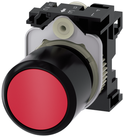 Siemens SIRIUS Compact Pushbutton 22 mm Red Plastic Extended