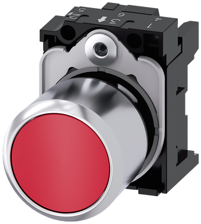 Siemens SIRIUS Compact Pushbutton 22 mm Red Metal Extended