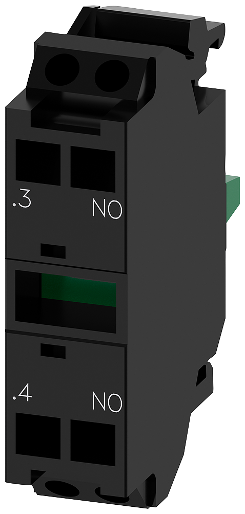 Siemens SIRIUS ACT Contact module with 1 contact element, 1 NO, spring-type terminal, for front plate mounting (3SU1400-1AA10-3BA0)