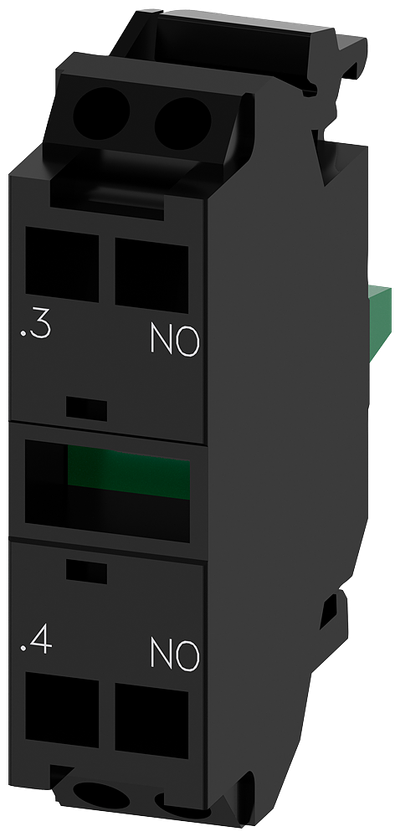 Siemens SIRIUS ACT Contact module with 1 contact element, 1 NO, spring-type terminal, for front plate mounting