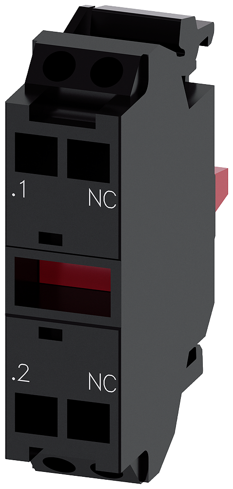Siemens SIRIUS ACT Contact module with 1 contact element, 1 NC, spring-type terminal, for front plate mounting (3SU1400-1AA10-3CA0)