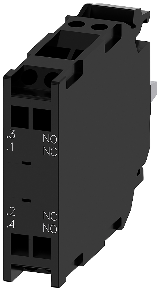 Siemens SIRIUS ACT Contact module with 2 contact elements, 1 NO+1 NC, spring-type terminal, for front plate mounting (3SU1400-1AA10-3FA0)