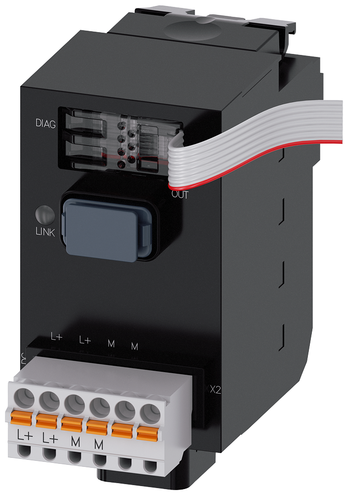 Siemens SIRIUS ACT with PROFINET: standard interface module 24 V DC, spring-loaded terminal, front plate mounting 1 to 20 terminal modules connectable (3SU1400-1LK10-3AA1)