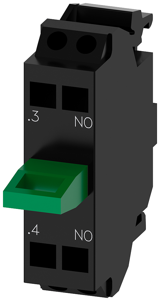 Siemens SIRIUS ACT Contact module with 1 contact element, 1 NO, spring-type terminal, for floor mounting (3SU1400-2AA10-3BA0)