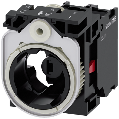 Siemens SIRIUS ACT Holder, 3-Fold, plastic, 1 NC, LED module, red, 6-24 V AC/DC, screw terminal