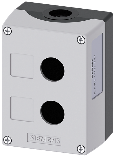 Siemens SIRIUS ACT Enclosure for command devices, 22 mm, round, Enclosure material plastic, enclosure top part gray, 2 control points plastic, Recess for labels, without equipment