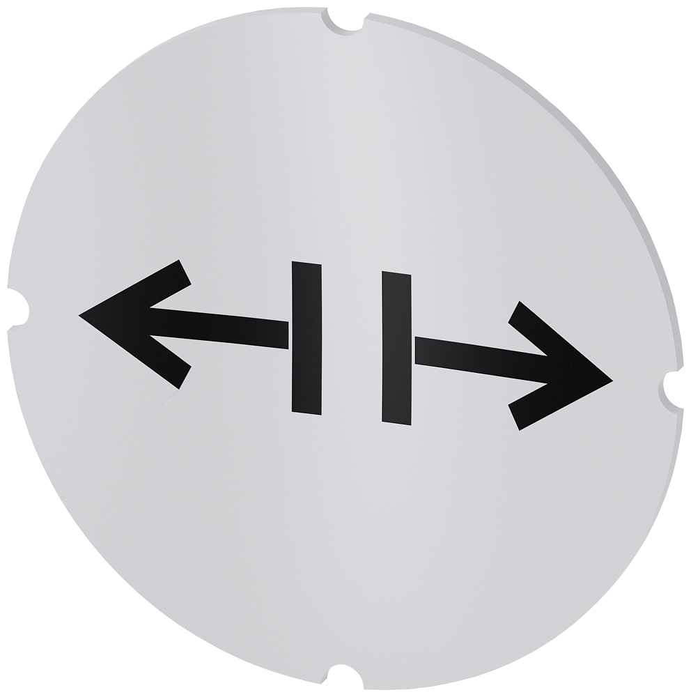 Siemens SIRIUS ACT Inscription plate for illuminated pushbutton, round, milky with black font, with graphic symbol: release (3SU1900-0AB71-0RG0)