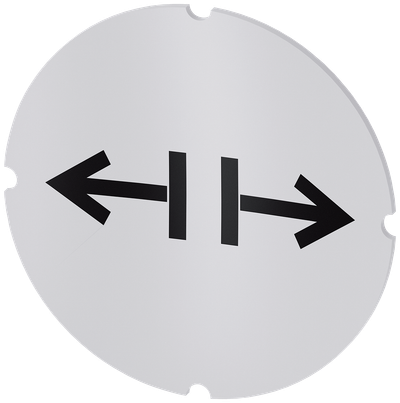 Siemens SIRIUS ACT Inscription plate for illuminated pushbutton, round, milky with black font, with graphic symbol: release