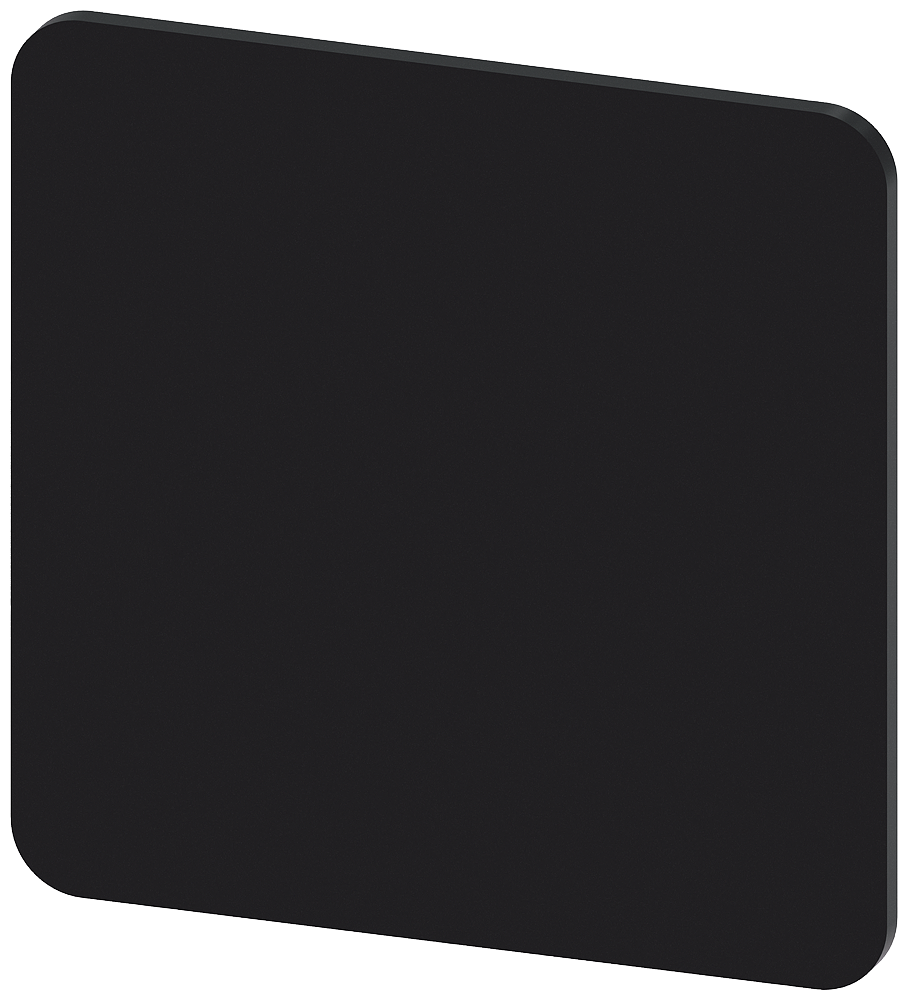Siemens SIRIUS ACT Labeling plate for snapping on or gluing on label holder, label size 27X27 mm, black label, white font, without inscription, for self-inscription (3SU1900-0AE16-0AA0)