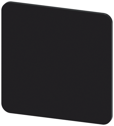 Siemens SIRIUS ACT Labeling plate for snapping on or gluing on label holder, label size 27X27 mm, black label, white font, without inscription, for self-inscription