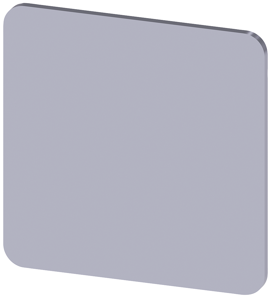 Siemens SIRIUS ACT Labeling plate for snapping on or gluing on label holder, label size 27X27 mm, silver label, black font, without inscription, for self-inscription (3SU1900-0AE81-0AA0)