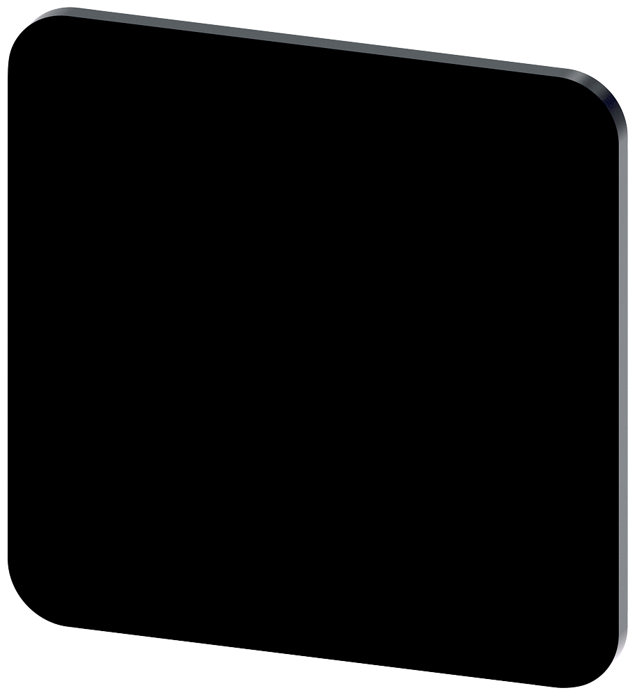 Siemens SIRIUS ACT Labeling plate for gluing on enclosure, label size 22X22 mm, black label, white font, without inscription, for self-inscription (3SU1900-0AF16-0AA0)