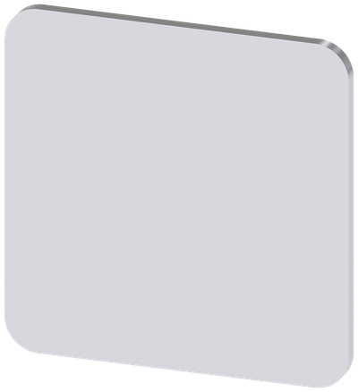 Siemens SIRIUS ACT Labeling plate for gluing on enclosure, label size 22X22 mm, silver label, black font, without inscription, for self-inscription