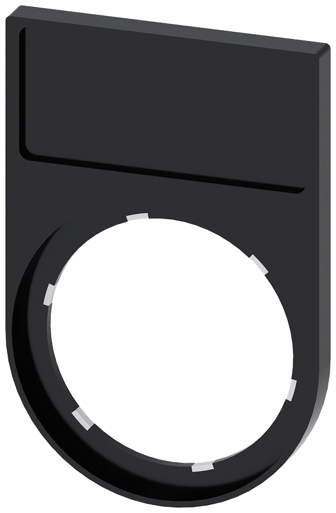 Siemens SIRIUS ACT Label Holder 22 mm Black Rounded 12.5x27 mm (3SU1900-0AG10-0AA0)