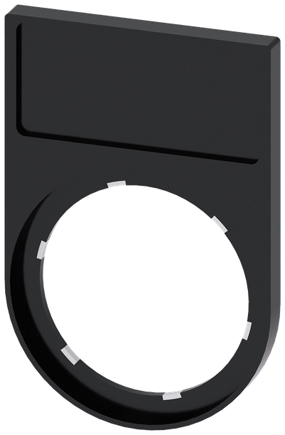 Siemens SIRIUS ACT Label Holder 22 mm Black Rounded 12.5x27 mm