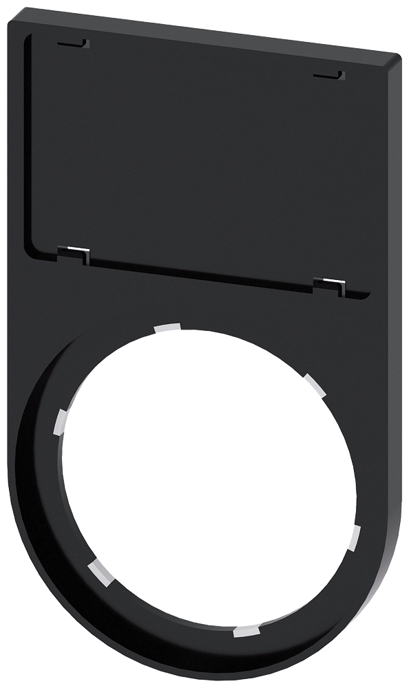 Siemens SIRIUS ACT Label Holder 22mm Flat Black for 17.5x27mm Label 3SU1900-0AS10-0AA0