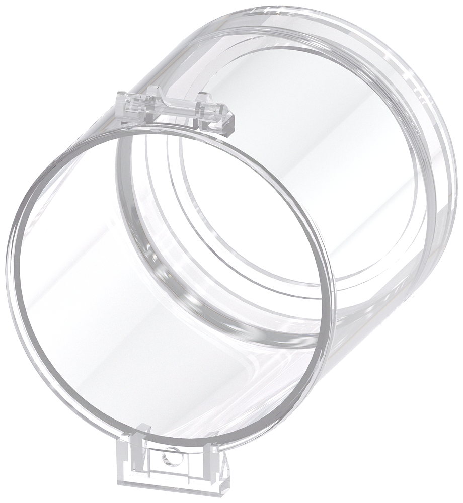 Siemens SIRIUS ACT Sealing cap for pushbutton, raised, 22 mm, front ring, raised, castellated, clear (3SU1900-0EL70-0AA0)