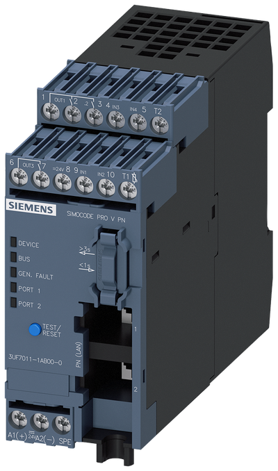 Siemens Basic unit 3 Simocode PRO V; ETHERNET / PROFINET IO US: DC 24V