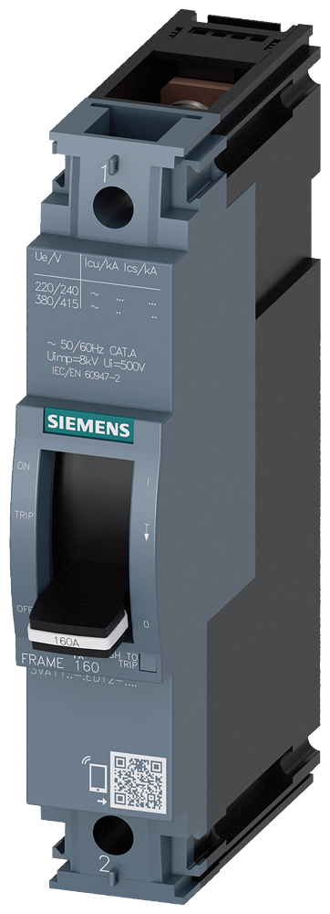 Siemens Circuit breaker 3VA1,32A,1-Pole,TM210,25KA, Bolt Connection