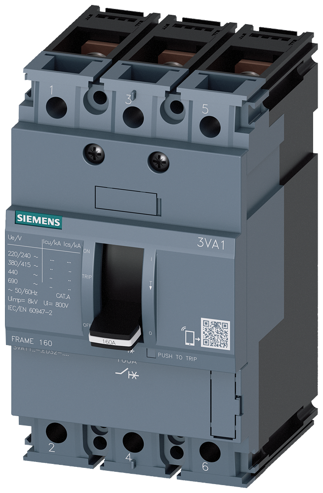 Siemens MCCB 3VA11 25 kA 3-Pole TM210 32 A Bolt (3VA1132-3ED32-0AA0)