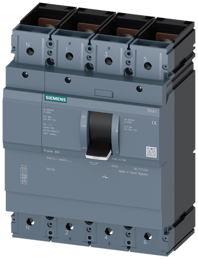 Siemens 3VA13, Load-break switch 4POL 400A with Bolt Connection