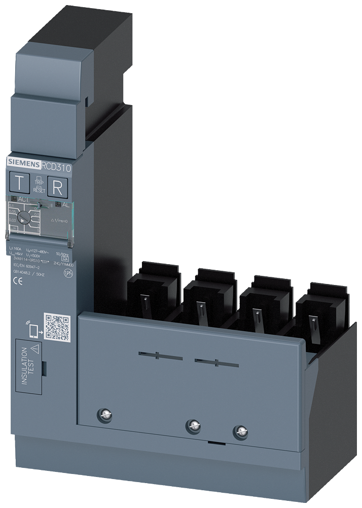 Siemens SENTRON 3VA91140RS10 — Residual-current device module (RCD310), 4-Pole, 3VA11