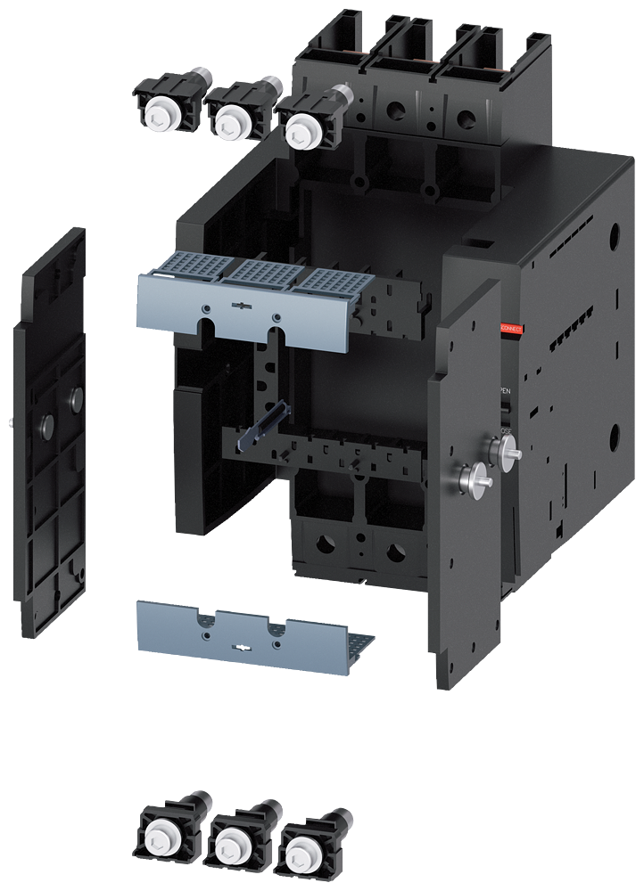 Siemens SENTRON 3VA9123-0KD00 — Draw-out base, 3-Pole, 3VA20 / 3VA21 / 3VA22