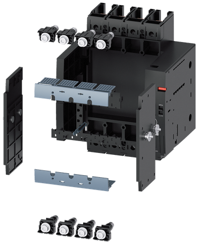 Siemens SENTRON 3VA9124-0KD00 — Draw-out base, 4-Pole, 3VA20 / 3VA21 / 3VA22