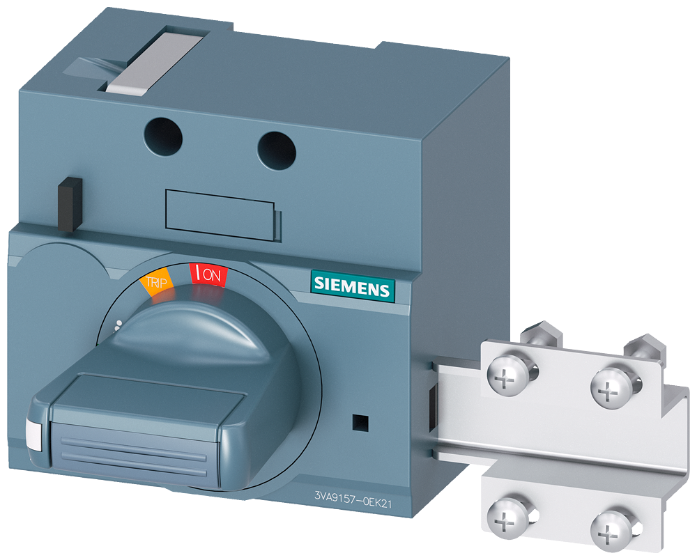 Siemens SENTRON 3VA9157-0EK21 — Front-mounted rotary operating mechanism (door-interlock), 3VA10 / 3VA11