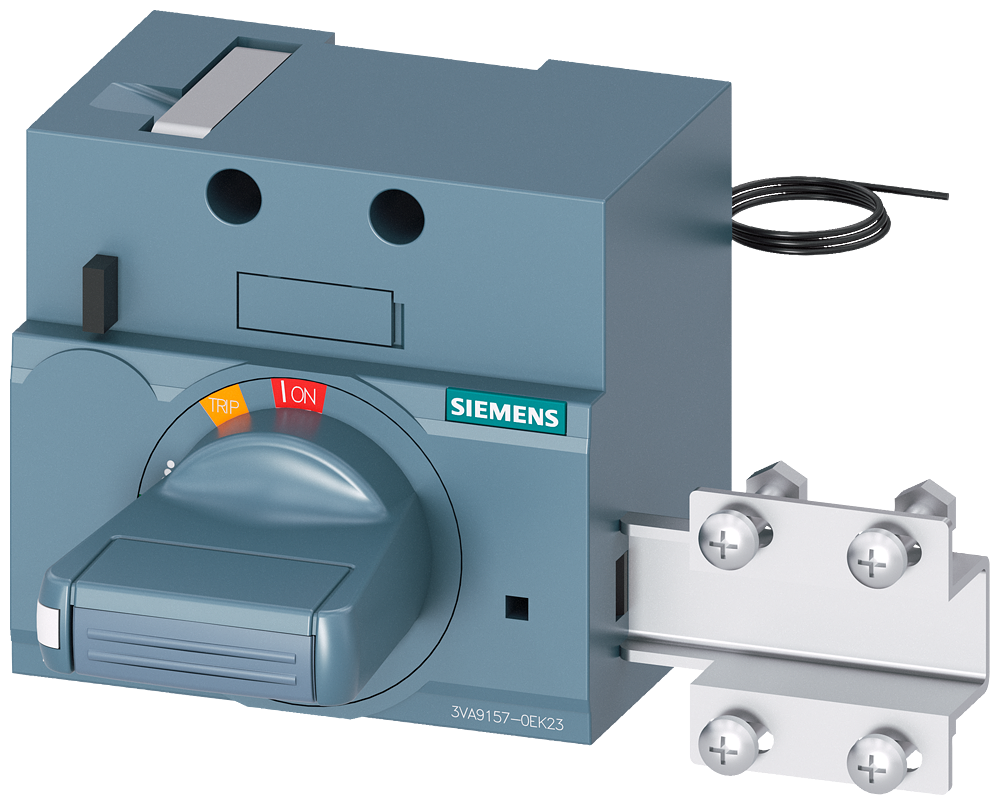 Siemens SENTRON 3VA9157-0EK23 — Front-mounted rotary operating mechanism (door-interlock), 3VA10 / 3VA11