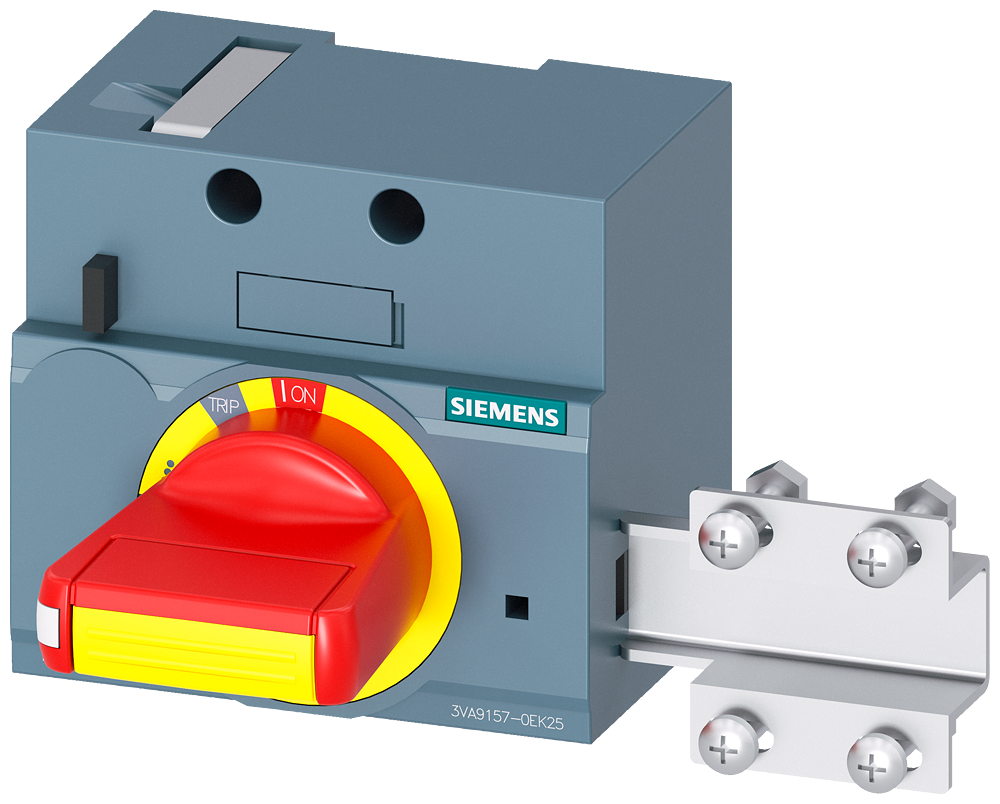 Siemens SENTRON 3VA9157-0EK25 — Front-mounted rotary operating mechanism (door-interlock), 3VA10 / 3VA11