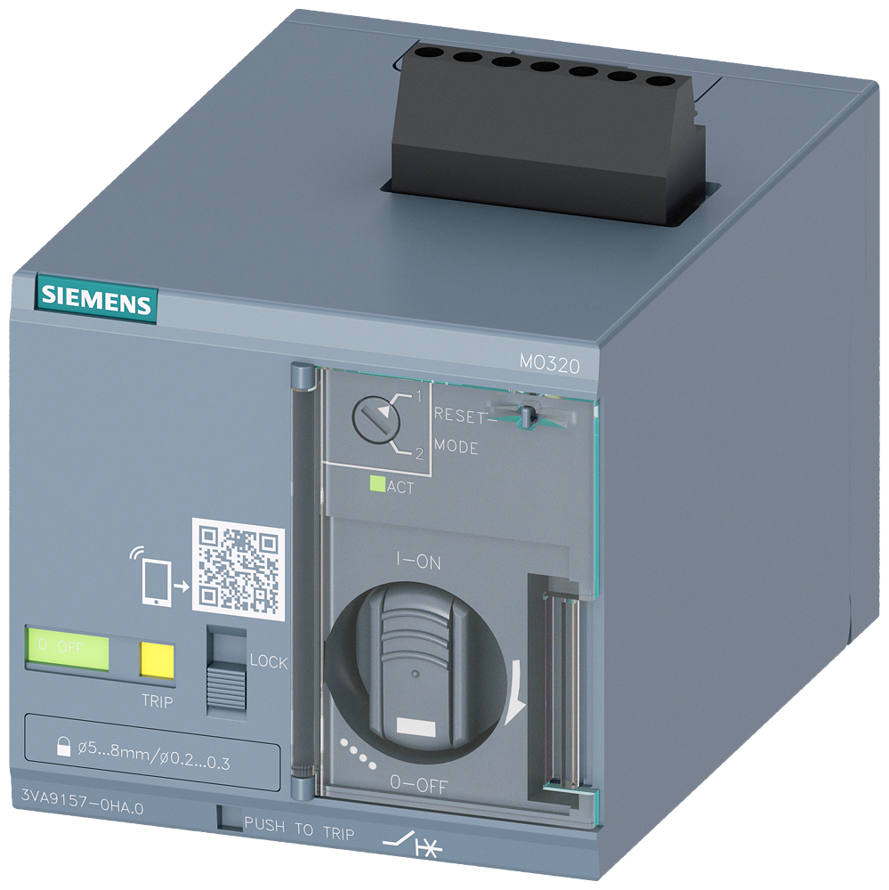Siemens SENTRON 3VA9157-0HA20 — Motor operating mechanism (stored-energy), 110–230 V AC / 110–250 V DC, 3VA11