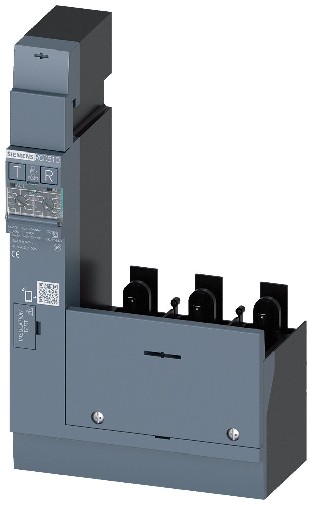 Siemens SENTRON 3VA9213-0RS20 — Residual-current device module (RCD510), 3-Pole, 3VA12